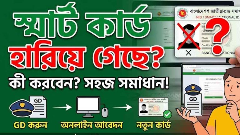 স্মার্ট কার্ড হারিয়ে গেলে করণীয়